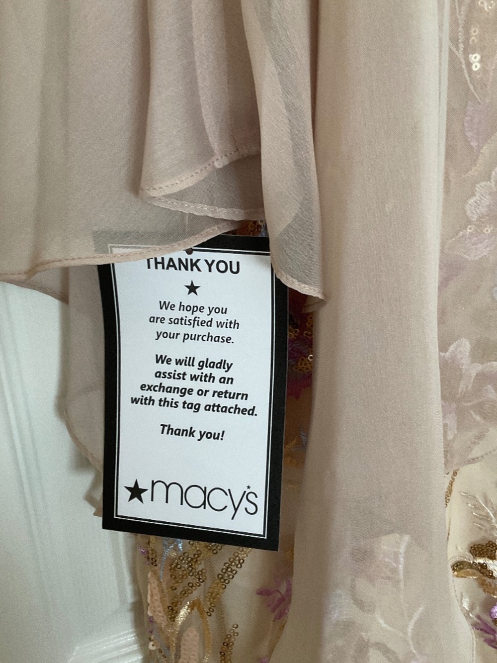 NWT, LADIES COCKTAIL DRESS ATTACHED CREAM COLORED SHEER CAPE OVER SPARKLY DRESS - Picture 6 of 10